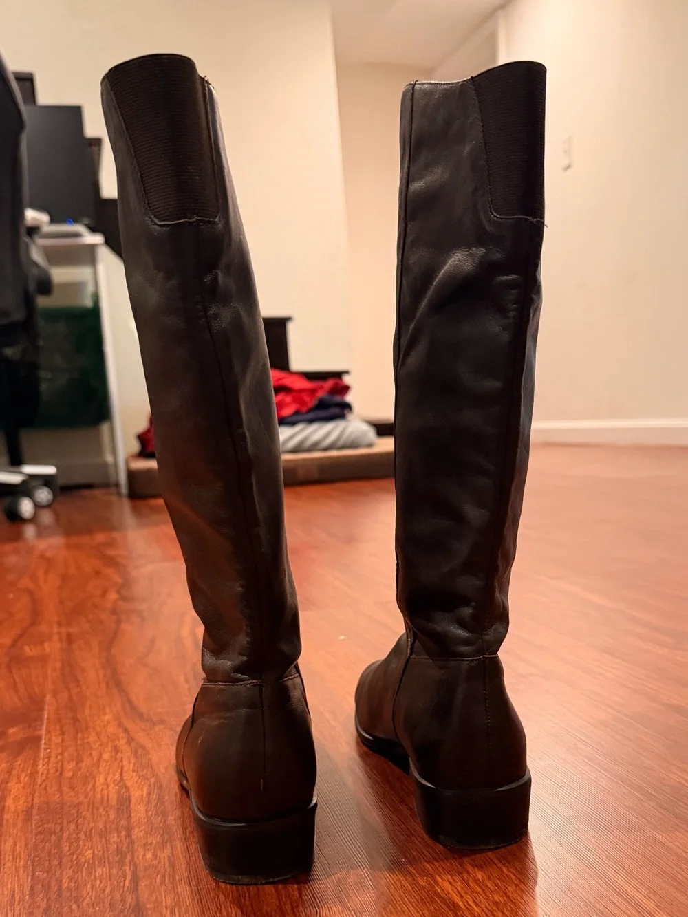 Worthington Dark Brown Leather Knee-High Boots